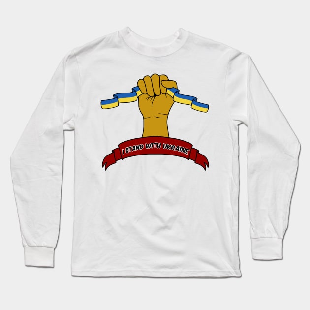 i stand with ukraine Long Sleeve T-Shirt by LillyTheChibi